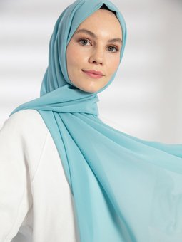 Şifon Mint Yeşili Şal