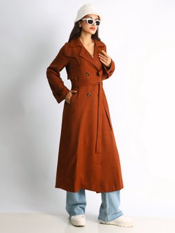 Parrot Kadın Oversize Kiremit Trençkot