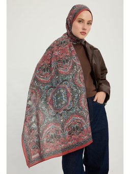 Ebedi Saraylar Bordo Vierra Desenli Viskon 70x190 Cm Şal