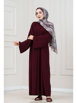 Bağlamalı Maria Bordo Elbise