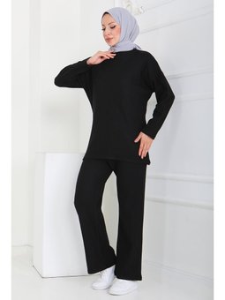 İnterlok Kaşkorse İkili Sıyah Takım Siyah