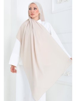 Medine İpeği Şal Krem