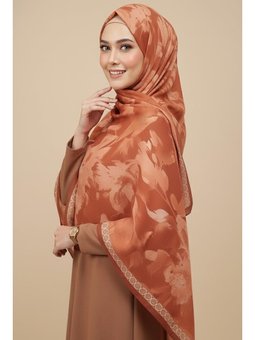 Midnight Bloom Serisi Pamuk Şal Oranj