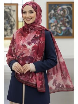 Soft Mist Serisi Pamuk Şal Kırmızı