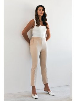 Beli Lastikli Bej Pantolon