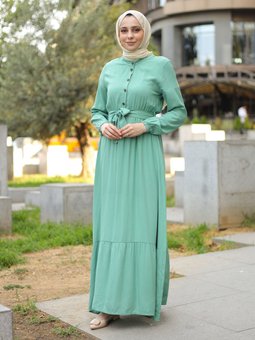 Zenane Elbise Su Yesili