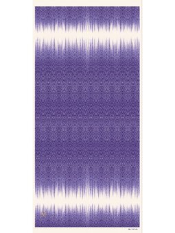 Hasır Desen Pavia Seri Şal Askısı İle Birlikte 90x200 Cm Mor Krem