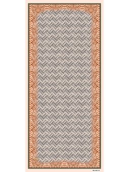 Hasır Desen Venezia Seri Askısı İle Birlikte 90x200 Cm Krem Şal Somon