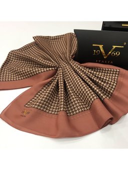 Kazayağı Desen Pavia Seri Askısı İle Birlikte 90x200 Cm Ekru Şal Siyah