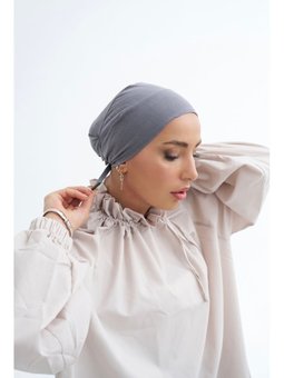 Solid Colors Lyocell Seri Bağlamalı Bone Gri