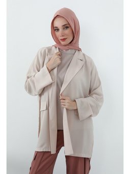 Krep Şal & Penye Bone İkili Takım,ps Kapiçino