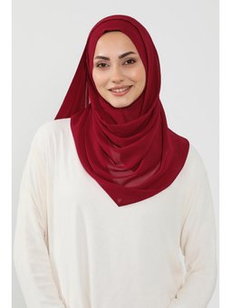 Pratik Şifon Bordo Şal,ps