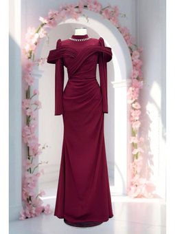 Dila Bordo Abiye Elbise