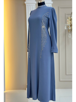 Duru Gri Abiye Elbise