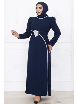 Zühre Abiye Elbise Lacivert