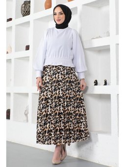 Büyük Desenli Leopar Etek