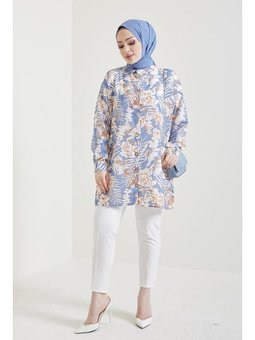 Mavi Desenli Gömlek