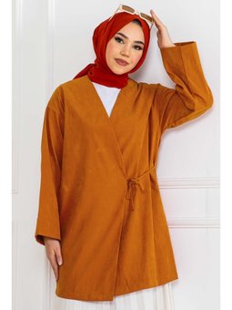 Yandan Bağmalı Kimono Kiremit