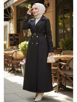 Siyah Tam Boy Su Geçirmez Trenç