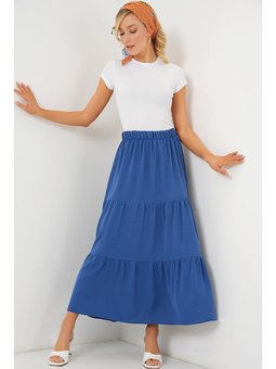 Ayrobin Uzun İndigo Etek