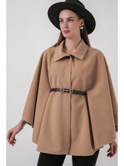 Kemerli Kaşe Camel Panço