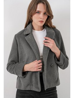 Kısa Kaşe Gri Ceket