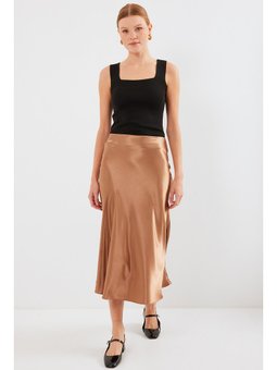 Saten M. Kahverengi Etek