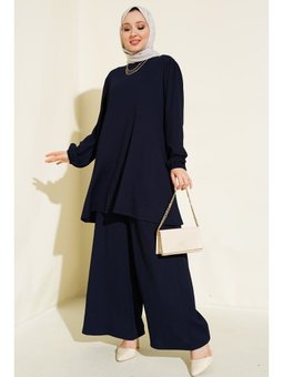 Tunik Pantolon Alt Üst Lacivert Takım