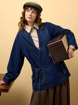 Kruvaze Kot Mavi Ceket