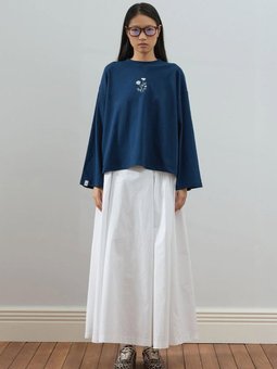 Pile Detay Beyaz Etek