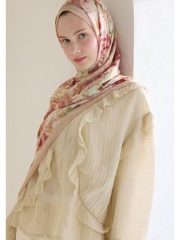 Astra Floş Viskon Gül Kurusu Şal