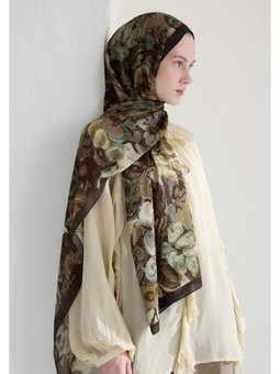 Astra Floş Viskon Şal Kahve