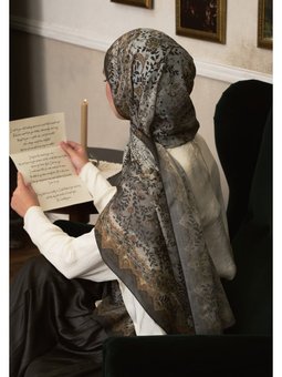 Cerıse Desen Füme Şal