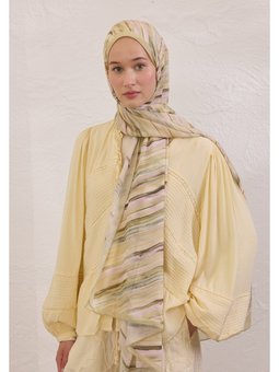 Deıa Desen Rami Pastel Sarı Şal