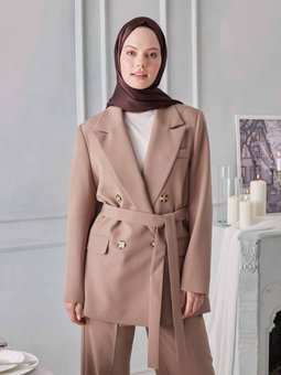 Janjanlı Acı Kahve Şal