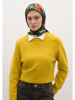 Josıane Desen Pamuklu Viskon Siyah Eşarp