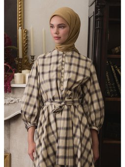 Pamuk Viskon Sütlü Kahve Eşarp