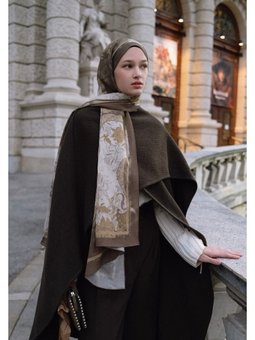 Sıenna Desen Haki Şal