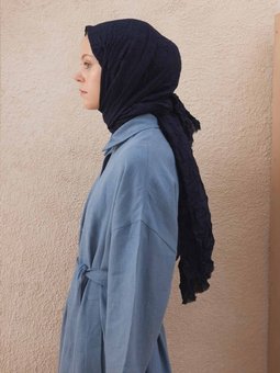 Vual Crash Lacivert Şal