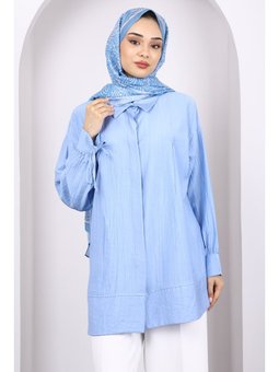 Bebe Mavi Kol Bağlamalı Tunik