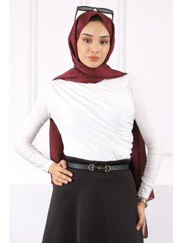 Ekru Önü Drapeli Sandy Bluz