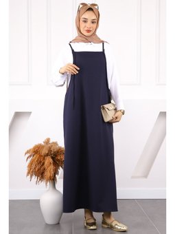 Lacivert İp Askılı Jile