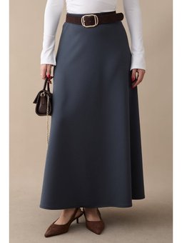 Kloş Beli Lastikli Scuba Antrasit Etek