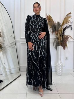 Mavi Aybike Abiye Elbise