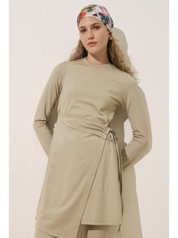 Anvelop Etekli Mayo Elbise Yeşil Etek