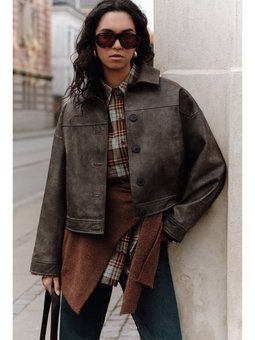 Eskitme Deri Ceket Vıntage