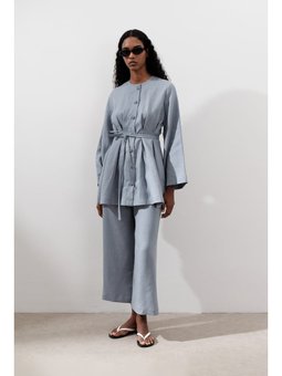 Keten Pensli Mavi Tunik