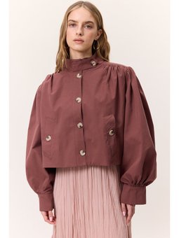 Kısa Balon Kol Ceket Gülkurusu