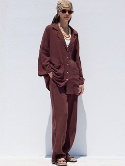 Müslin Rahat Bordo Pantolon