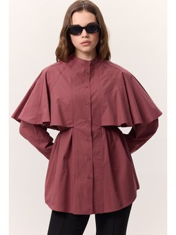 Pelerinli Tasarım Gömlek Gülkurusu